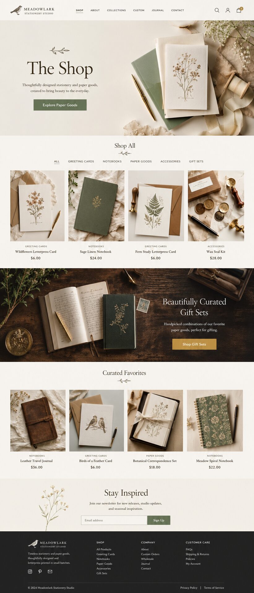 Shop design mockup