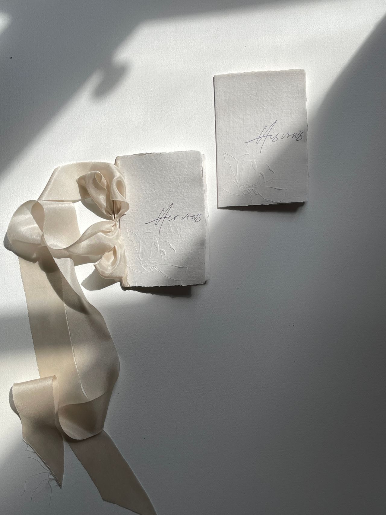 White invitation with tree illustration