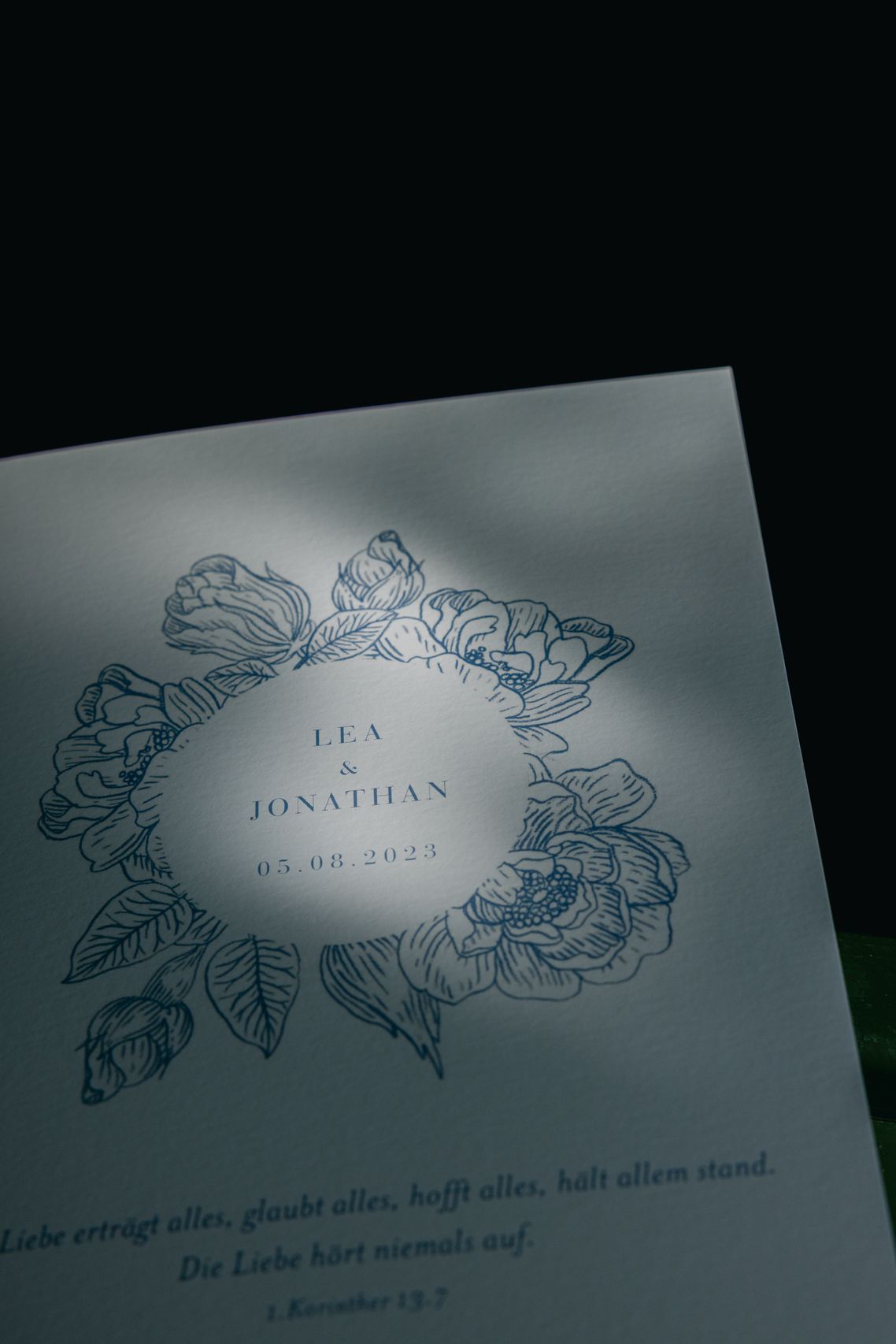 Fern letterpress card with envelope