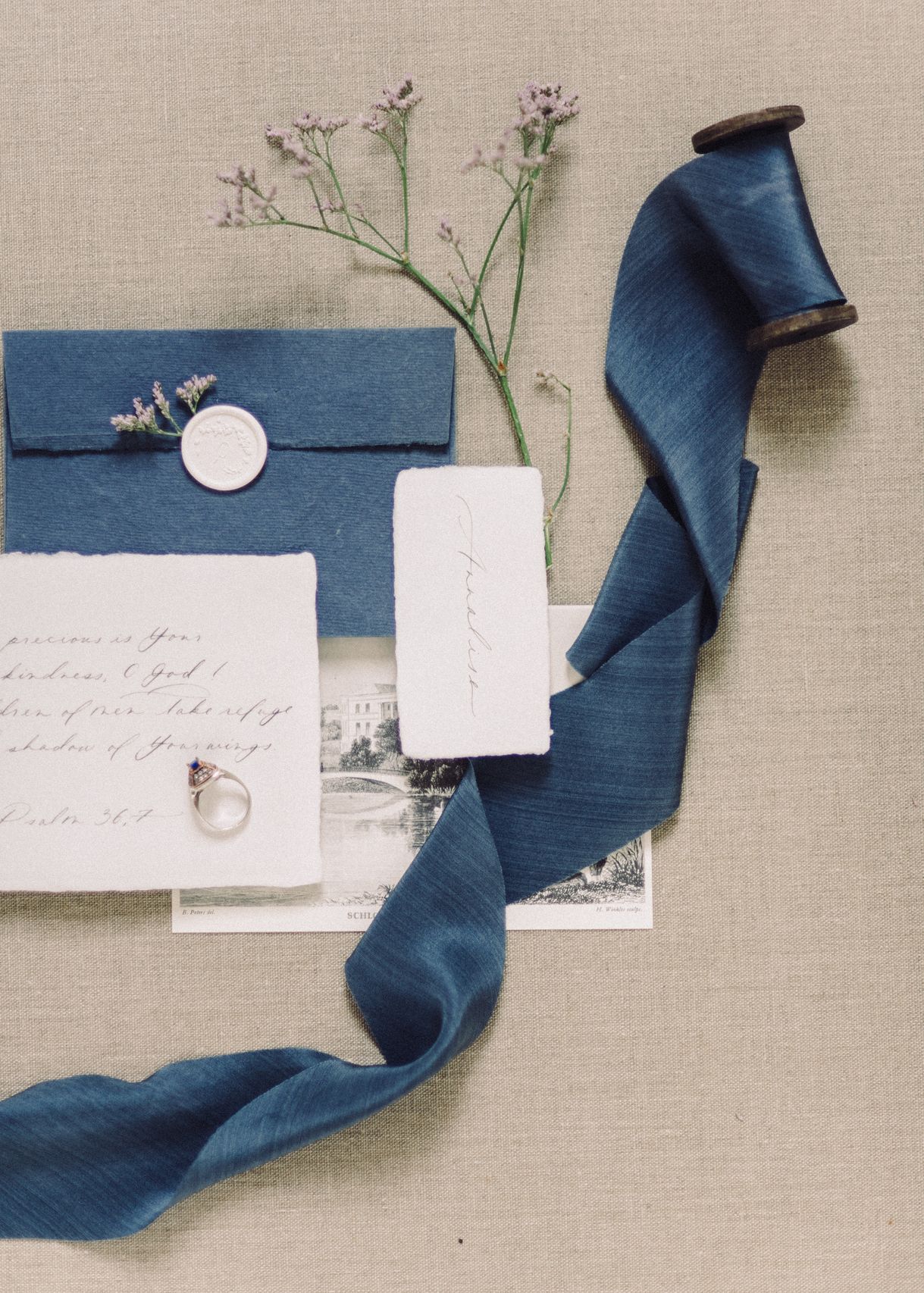 RSVP card with wax seal