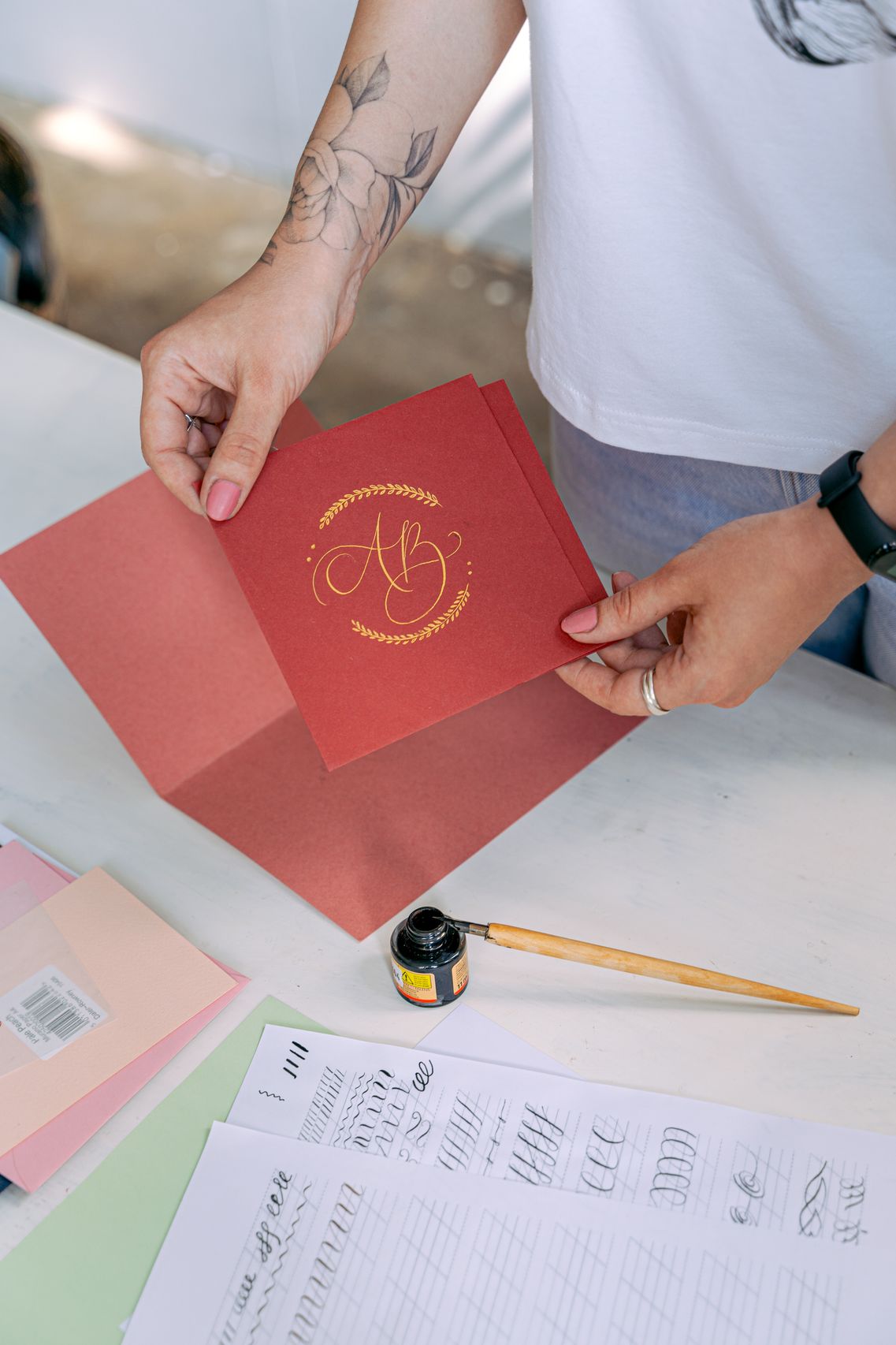 Wax seal close up on envelope