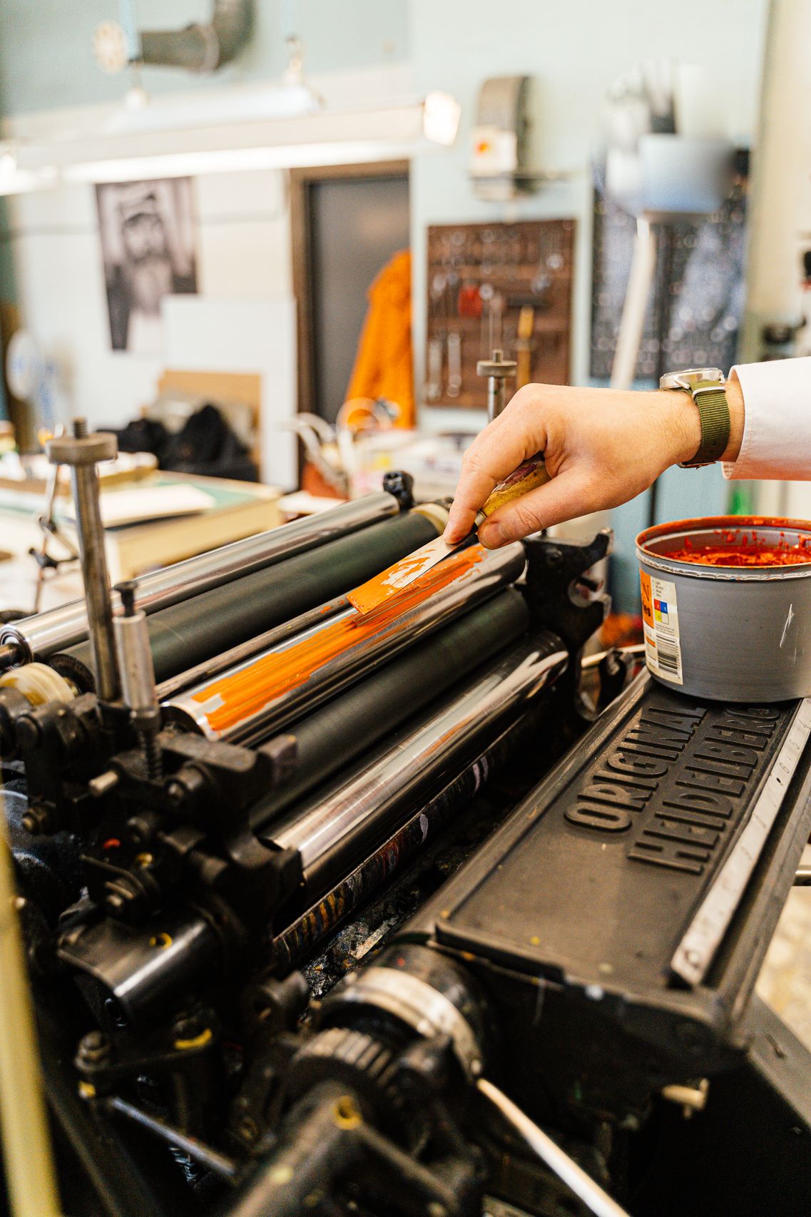 Letterpress printing by hand