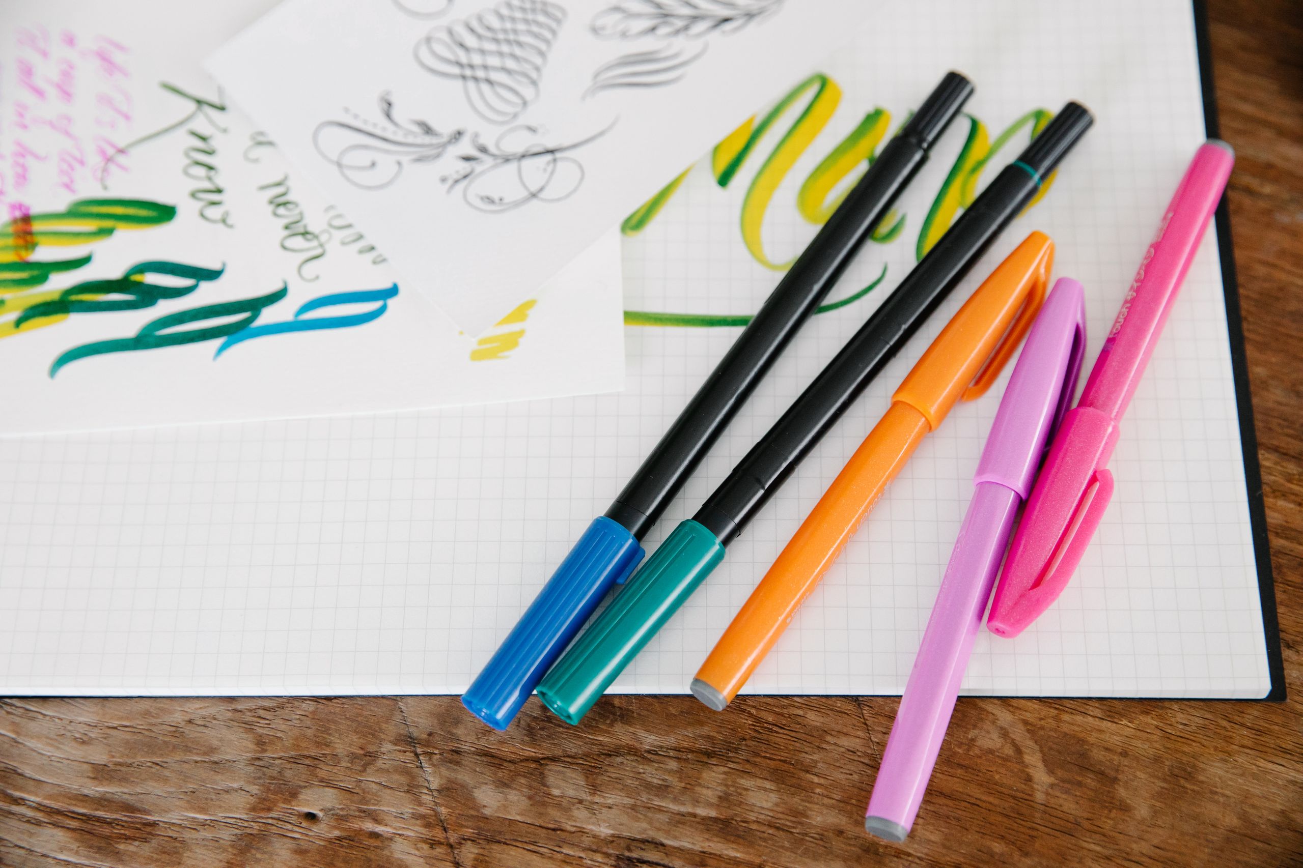 Flat lay stationery